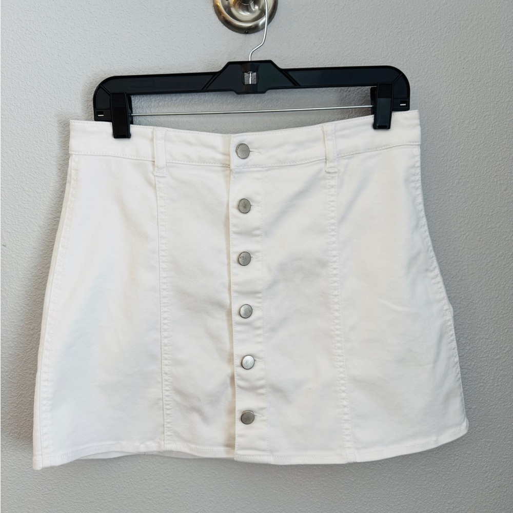 Gianni Bini White A-Line Mini Skirt Casual Resort Wear